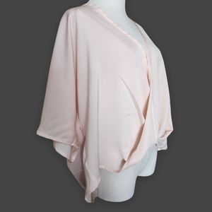 Pink Wrap Front Blouse, Women's S